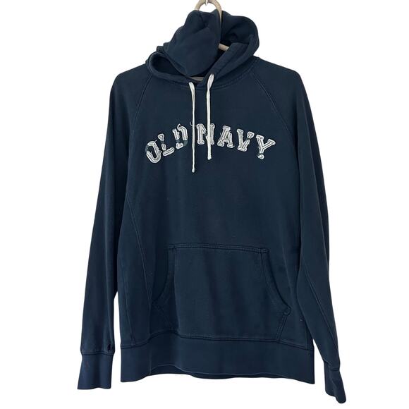 Vintage old navy thrashed distressed spell out hoodie Y2K  oversized grunge M - Picture 1 of 12